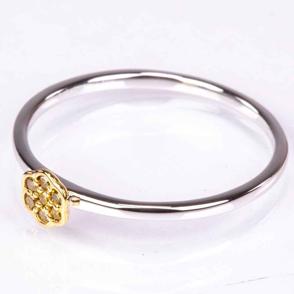 Anillo de Plata con Diamante Verde Veronés 2 