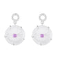 Pendientes de Plata con Cuarzo óptico y Amatista Rosa