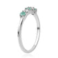 Anillo de Plata con Esmeralda de Brasil y Topacio Blanco