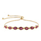 Pulsera de Plata Bañada en Oro con Rubí de Mozambique
