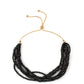Pulsera de Plata Bañada en Oro con Espinela Negra