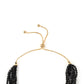 Pulsera de Plata Bañada en Oro con Espinela Negra