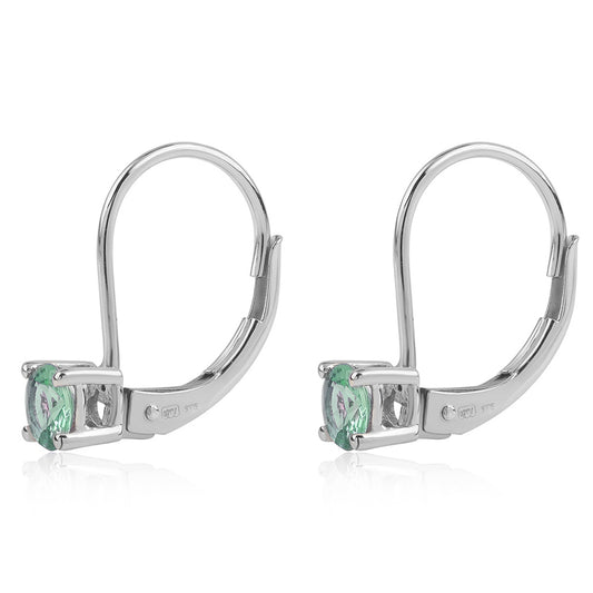 Pendientes de Plata con Esmeralda de Brasil
