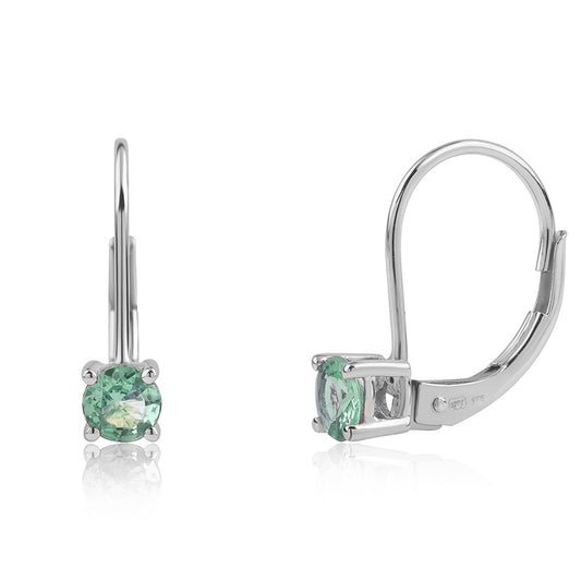 Pendientes de Plata con Esmeralda de Brasil