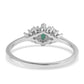 Anillo de Plata con Esmeralda de Brasil y Topacio Blanco