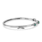 Pulsera de Plata con Esmeralda de Brasil y Topacio Blanco