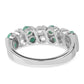 Anillo de Plata con Esmeralda de Brasil y Topacio Blanco