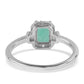 Anillo de Plata con Esmeralda de Brasil y Topacio Blanco