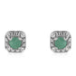 Conjunto de Plata con Esmeralda de Brasil y Topacio Blanco ( Pendientes +Anillo +Colgante )