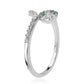 Anillo de Plata con Esmeralda de Brasil y Topacio Blanco