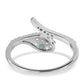Anillo de Plata con Esmeralda de Brasil y Topacio Blanco