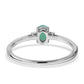 Anillo de Plata con Esmeralda de Brasil y Topacio Blanco