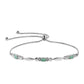 Pulsera de Plata con Esmeralda de Brasil y Topacio Blanco