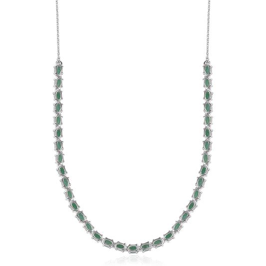 Collar de Plata con Esmeralda de Brasil