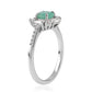 Anillo de Plata con Esmeralda de Brasil y Topacio Blanco