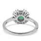Anillo de Plata con Esmeralda de Brasil y Topacio Blanco