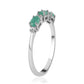Anillo de Plata con Esmeralda de Brasil y Topacio Blanco