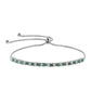 Pulsera de Plata con Esmeralda de Brasil y Topacio Blanco