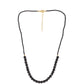 Collar de Plata Bañada en Oro con Espinela Negra