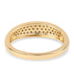 Anillo de Plata Bañada en Oro con Diamante Azul