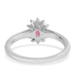 Anillo de Plata con Rubelita de Cruzeiro y Topacio Blanco