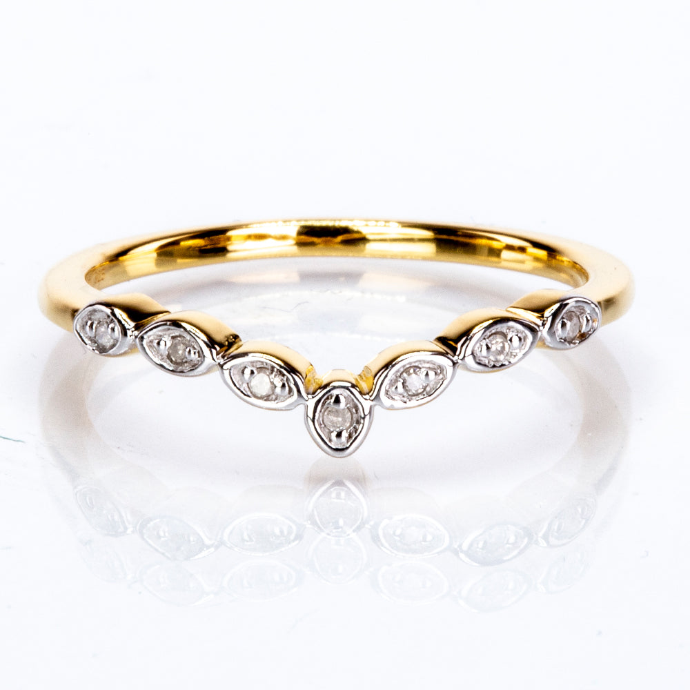 Conjunto de Plata Bañada en Oro con Rubí de Tailandia y Diamante blanco ( Anillo ) 6 