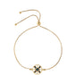 Pulsera de Plata Bañada en Oro con Diamante Azul