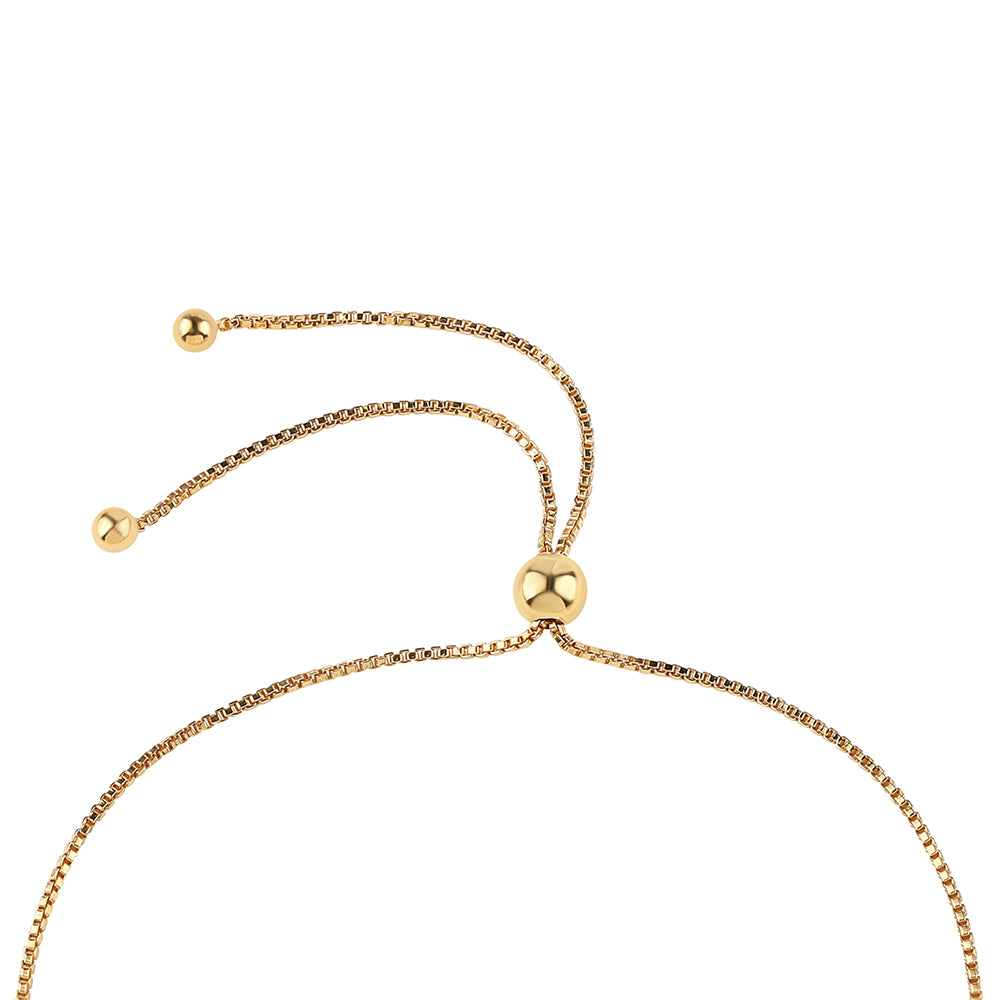 Pulsera de Plata Bañada en Oro con Diamante Azul 2 