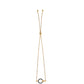 Pulsera de Plata Bañada en Oro con Diamante Azul