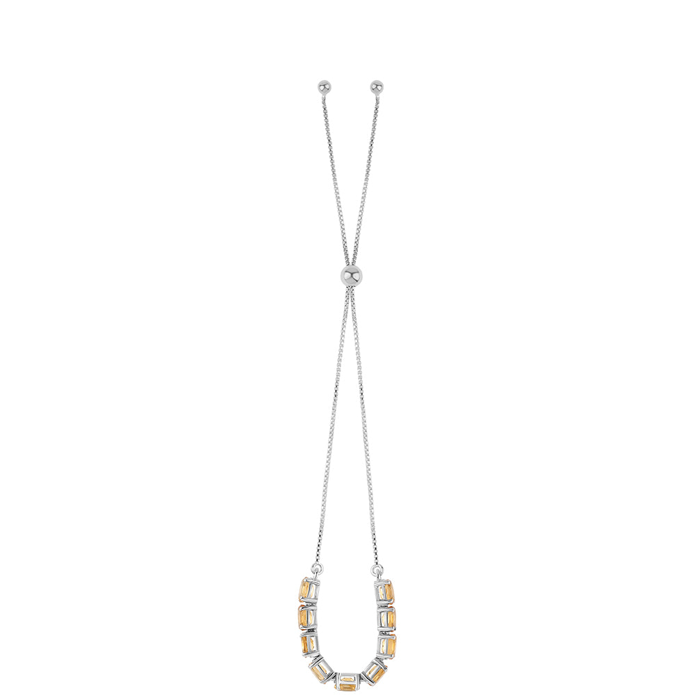 Pulsera de Plata con Citrino