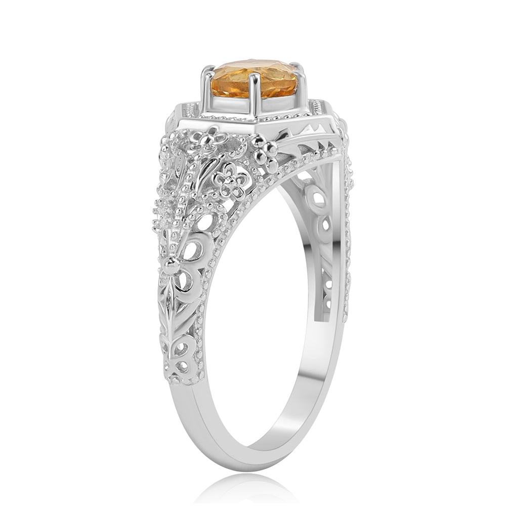 Anillo de Plata con Citrino 2 