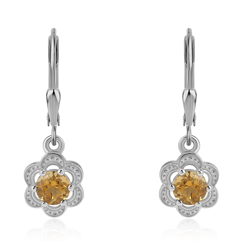 Pendientes de Plata con Citrino 1 