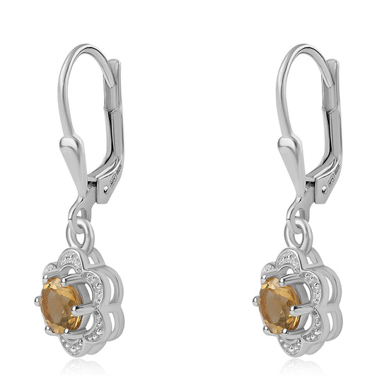 Pendientes de Plata con Citrino