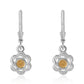 Pendientes de Plata con Citrino