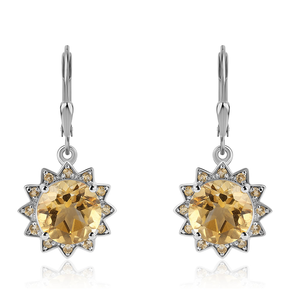 Pendientes de Plata con Citrino 1 