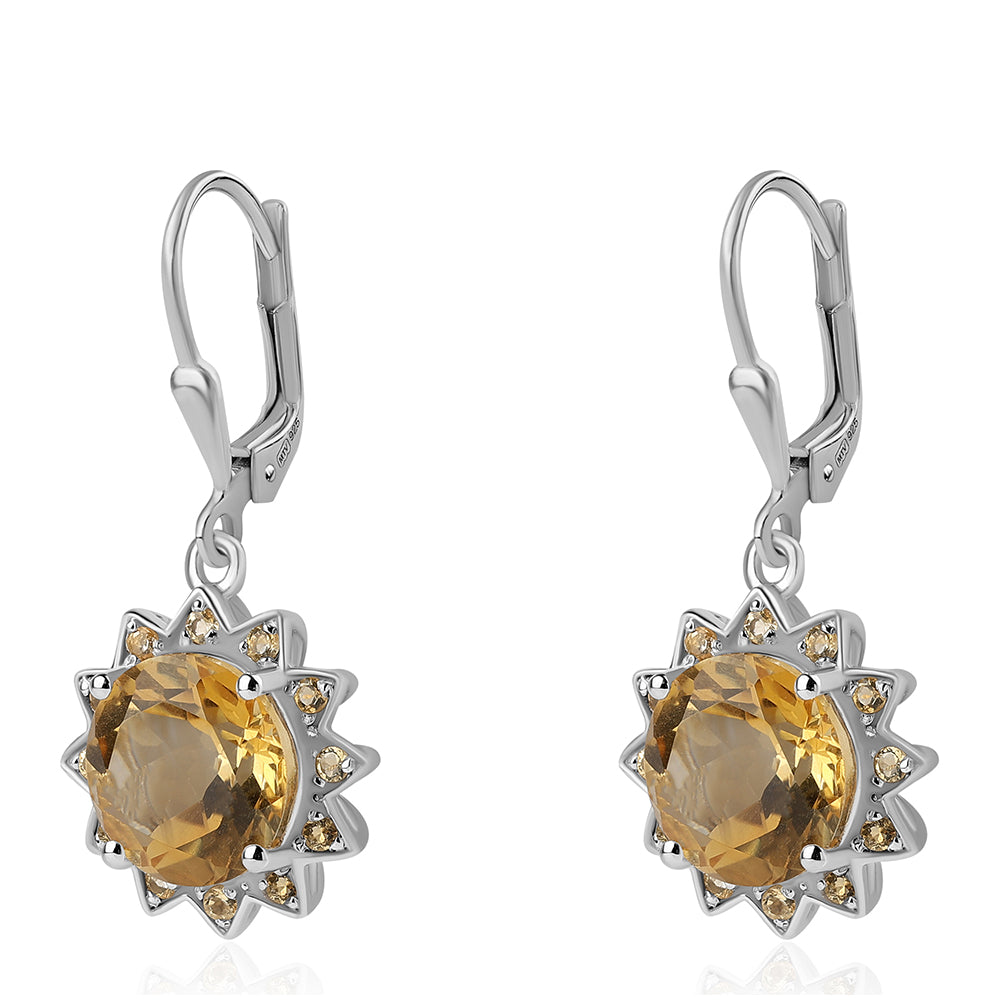 Pendientes de Plata con Citrino 2 
