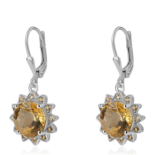 Pendientes de Plata con Citrino