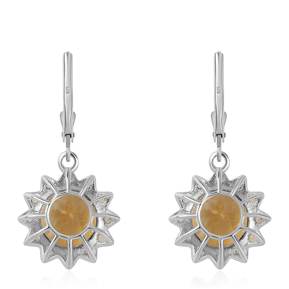 Pendientes de Plata con Citrino 3 