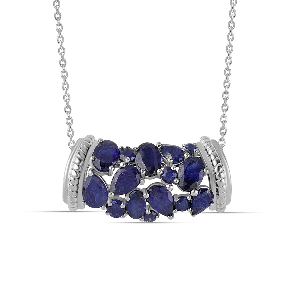 Collar de Plata con Zafiro Azul Australiano 1 