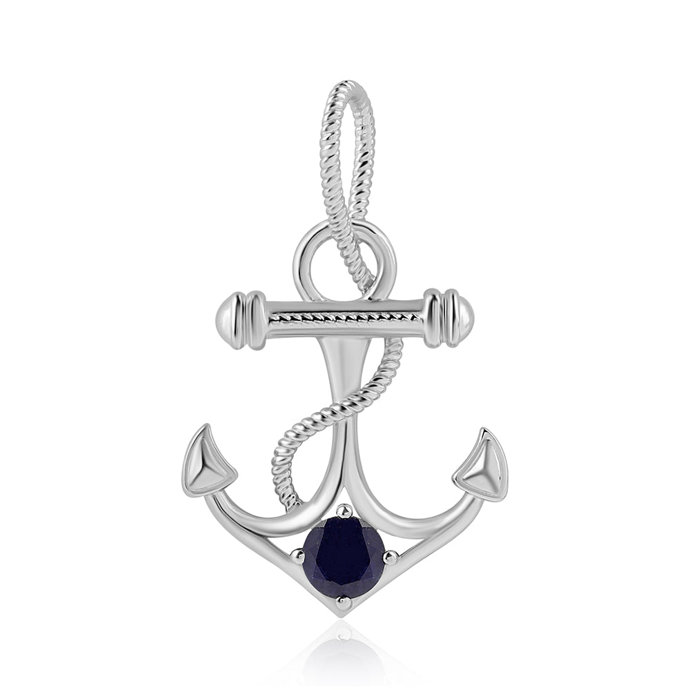 Colgante de Plata con Zafiro Azul Australiano