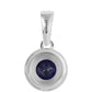 Colgante de Plata con Zafiro Azul Australiano y Topacio Blanco