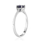 Anillo de Plata con Zafiro Azul Australiano