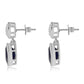 Pendientes de Plata con Zafiro Azul Australiano y Topacio Blanco