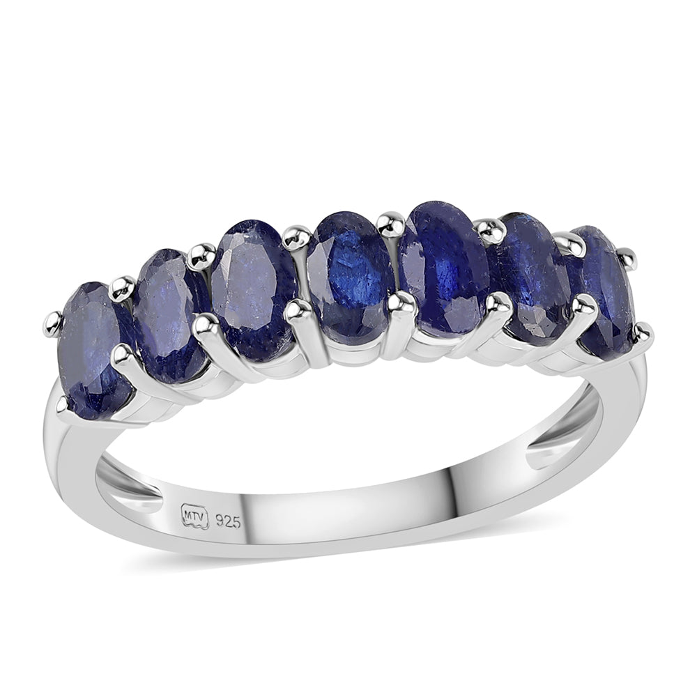 Anillo de Plata con Zafiro Azul Australiano