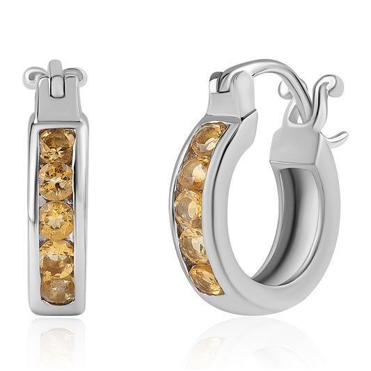 Pendientes de Plata con Citrino