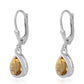 Pendientes de Plata con Citrino