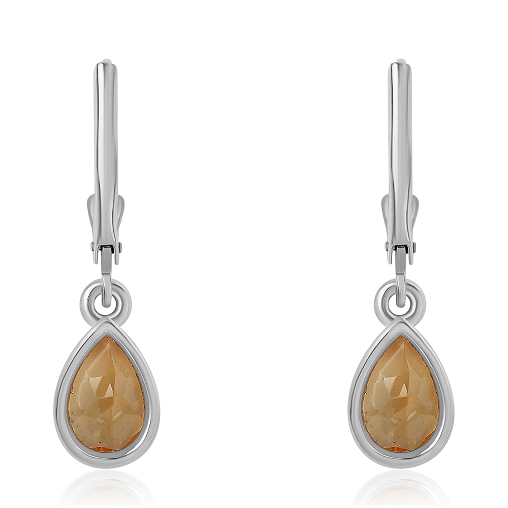 Pendientes de Plata con Citrino 3 
