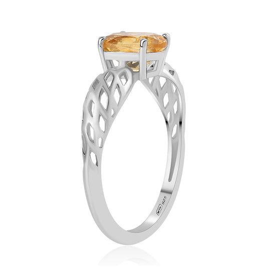 Anillo de Plata con Citrino