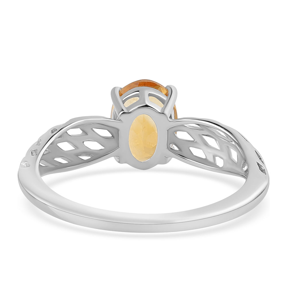 Anillo de Plata con Citrino 3 