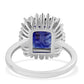 Anillo de Plata con Zafiro Azul Australiano y Topacio Blanco